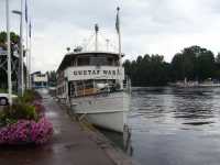 M/s Gustaf Wasa (byggd 1876) f�rt�jd vid hemmahamnen vid Leksands b�thamn.