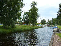 Kanalen in til hamnen sedd fr�n Orsasj�n.