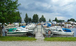 Vy �ver Orsa b�tklubbs hamn.