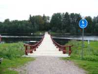 Flottbron mot V�sterfors.
