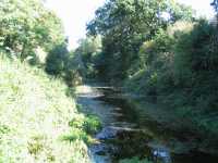 De f�rsta hundra meterna av kanal utanf�r tunneln