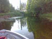 Kanalens mynning mot Kohmanj�rvisj�n.