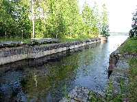 Haapavirta sluss utan slussportar.