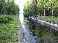 Haapavirta sluss utan slussportar.