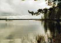 Farleden nedstr�ms mot staden Joensuu.