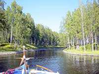 Den s�dra mynningen av Kirkkotaipale kanal.