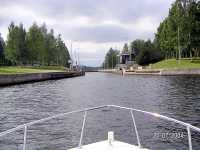Mot slussen fr�n uppstr�ms