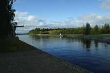 Kanalen �ver slussen mot v�st.