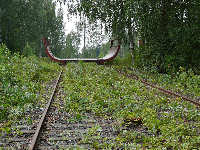 Tukkivaunu leve�ll� radalla
