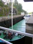 Lastfartyg i M�lki� sluss.