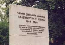 Minnesm�rke i M�lki� �ver byggandet av Saima kanal.