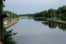 Vy nedstr�ms fr�n Soskua sluss.
