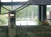 Vy mot Mariehov �vre genom slussporten