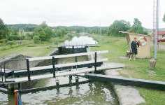 Vy mot Mariehof fr�n �vre slusskammaren