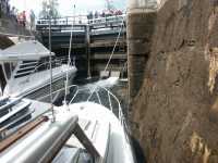 Under slussning uppstr�ms