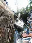 Under slussning uppstr�ms