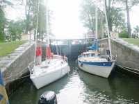Vy uppstr�ms i nedre slussen