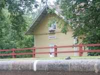 Slussvaktarstugan sedd fr�n �vre slussen