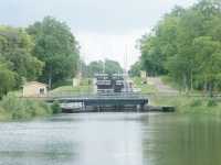 Riksbergs slusstrappa sedd fr�n nedre v�ntbryggan