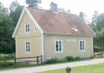 Slussvaktarstugan sedd fr�n slussen