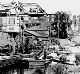 Barge being loaded at Ny�ng<BR>in the early 1930ies.