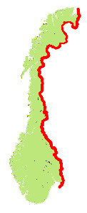 Karta över Norge