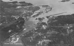Old aerial view of Ljusne