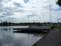 �ngb�tsbryggan i Mora vid Mora strand d�r bl.a passagerarb�tarna M/s Gustaf Wasa (byggd 1876) och S/s Engelbrekt (byggd 1866) l�gger till.