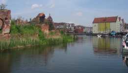 Vy norrut fr�n bron �ver Nowa Motlawa