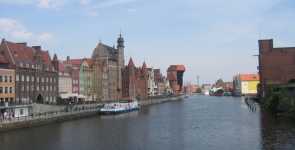 Vy norrut fr�n stra bron �ver D�da Wisla