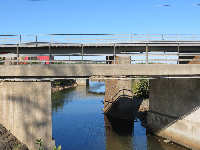 Slussen nedstr�ms sedd fr�n v�ntbryggan