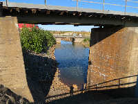 Slussen sedd uppstr�ms fr�n bron