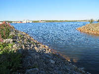 Slussen sedd uppstr�ms fr�n bron