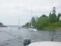 Vy mot norr halvv�gs igenom farleden