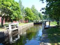 Virsbo sluss �vre slussportar.
