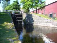 Virsbo sluss nedre slussportar.