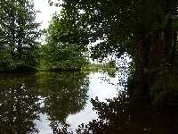 Strax nedanf�r fallet, d�r det ligger ett litet kraftverk, och vy motV�stra �rten.